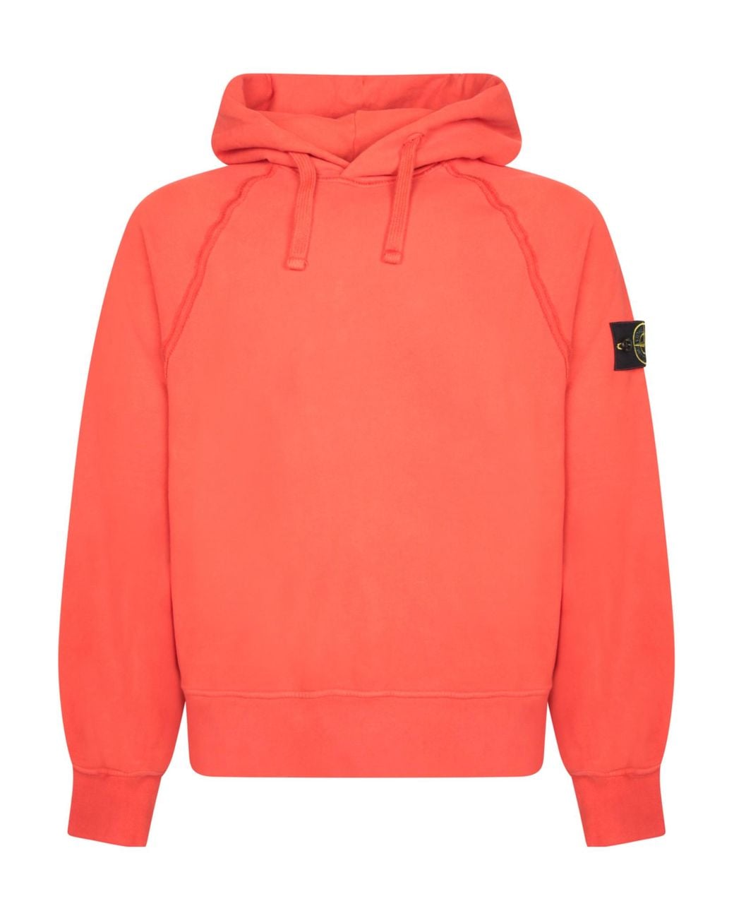 Stone Island Pink Logo Patch Drawstring Hoodie for men