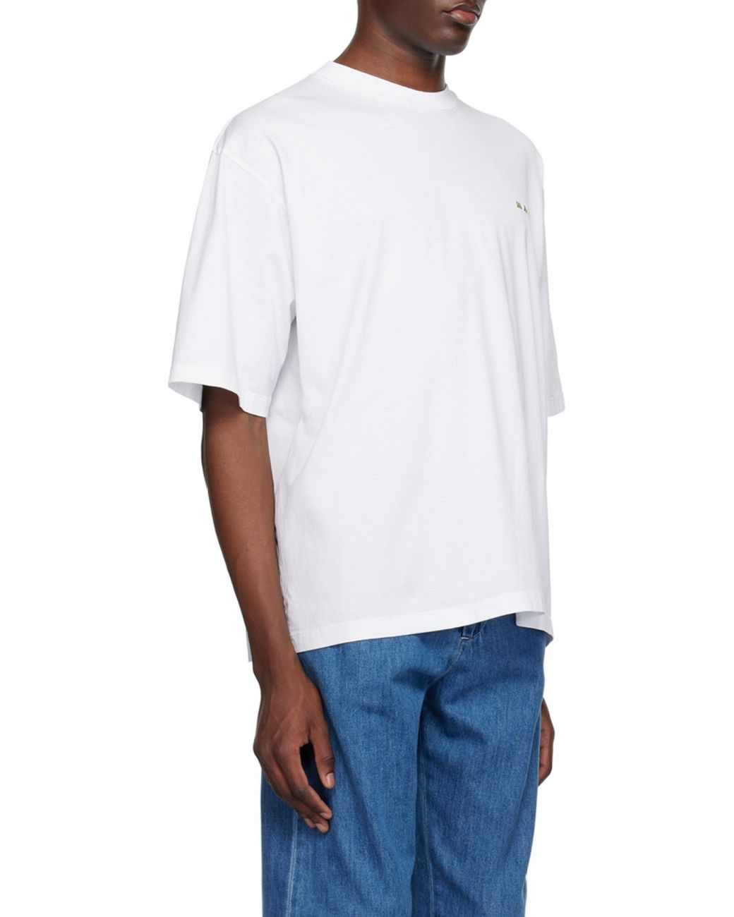 Marni White Graphic-Print Cotton T-Shirt for men