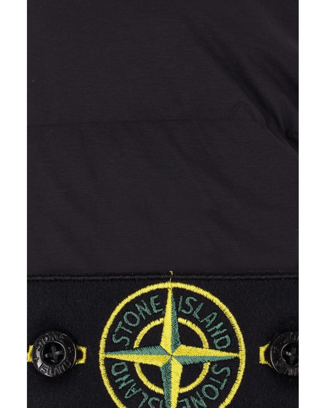 Stone Island Black Funnel Neck Zip-Up Jacket for men