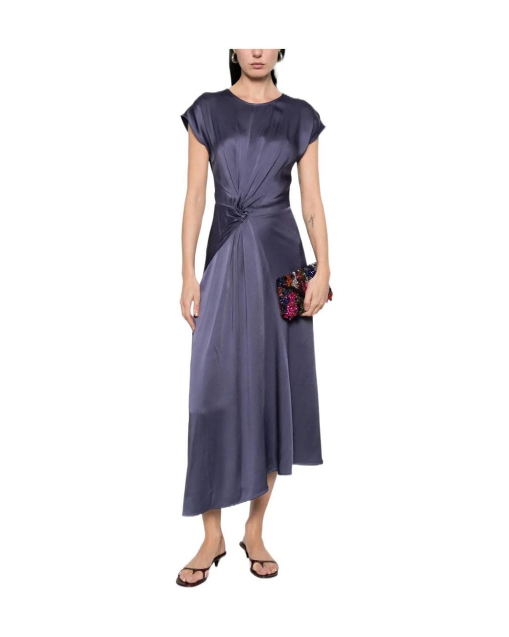 Victoria Beckham Blue Aria Midi Dress