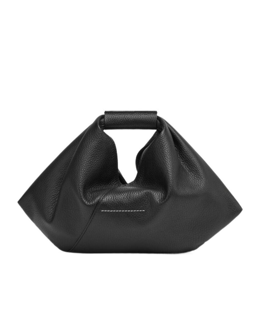 MM6 by Maison Margiela Black Japanese Mini Top Handle Bag