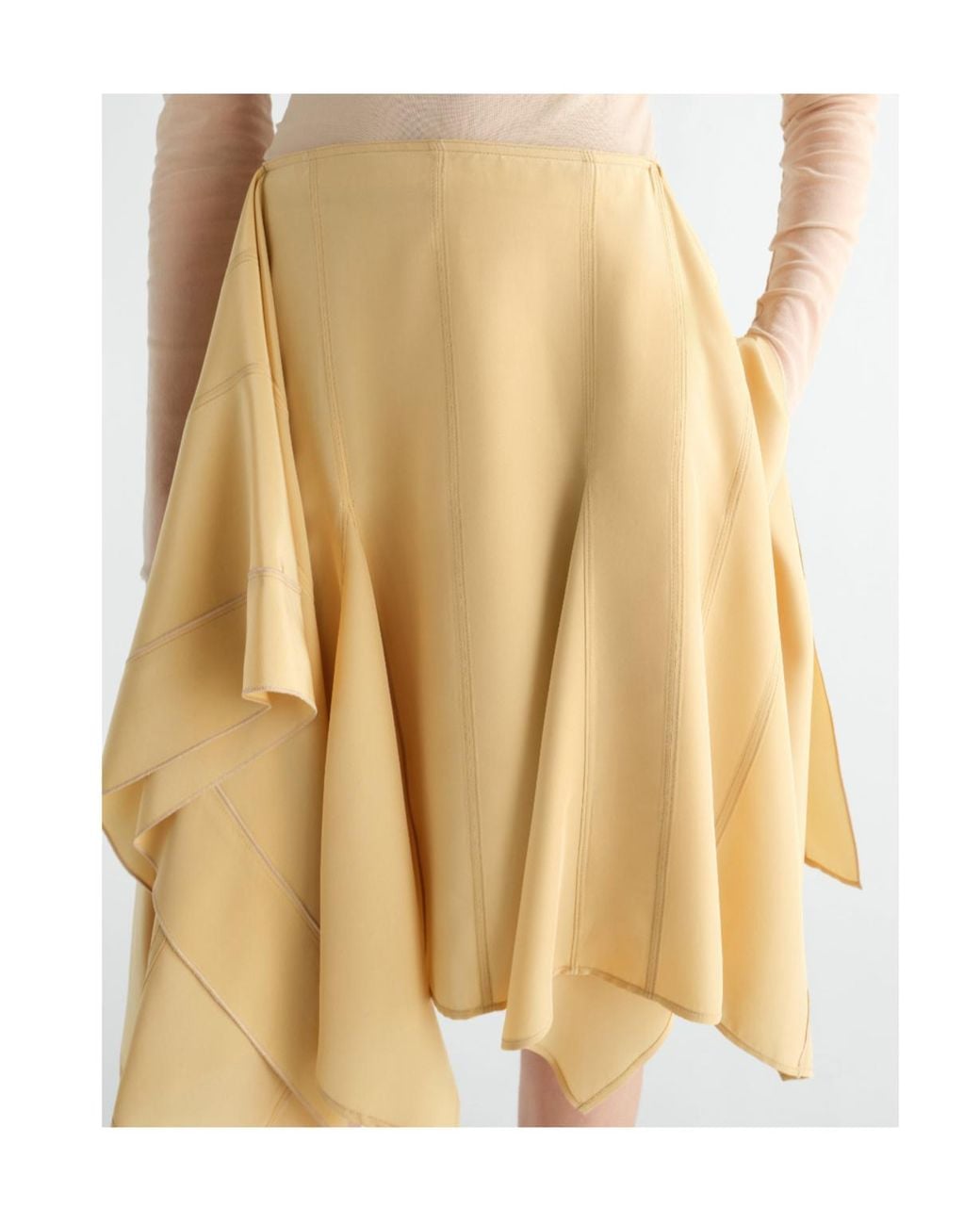 Lemaire Natural Paneled Skirt