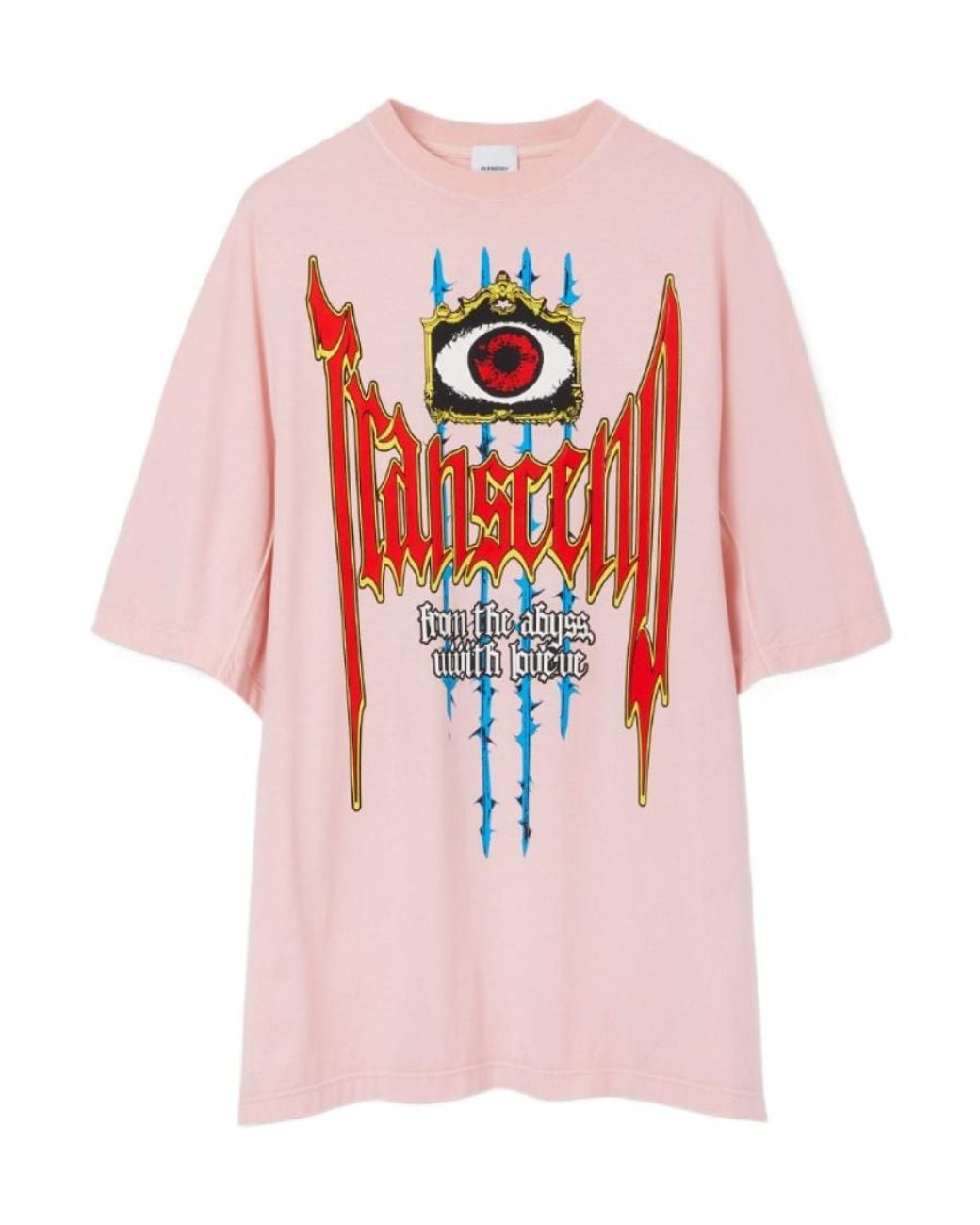 Burberry Pink Graphic-Print Cotton T-Shirt for men