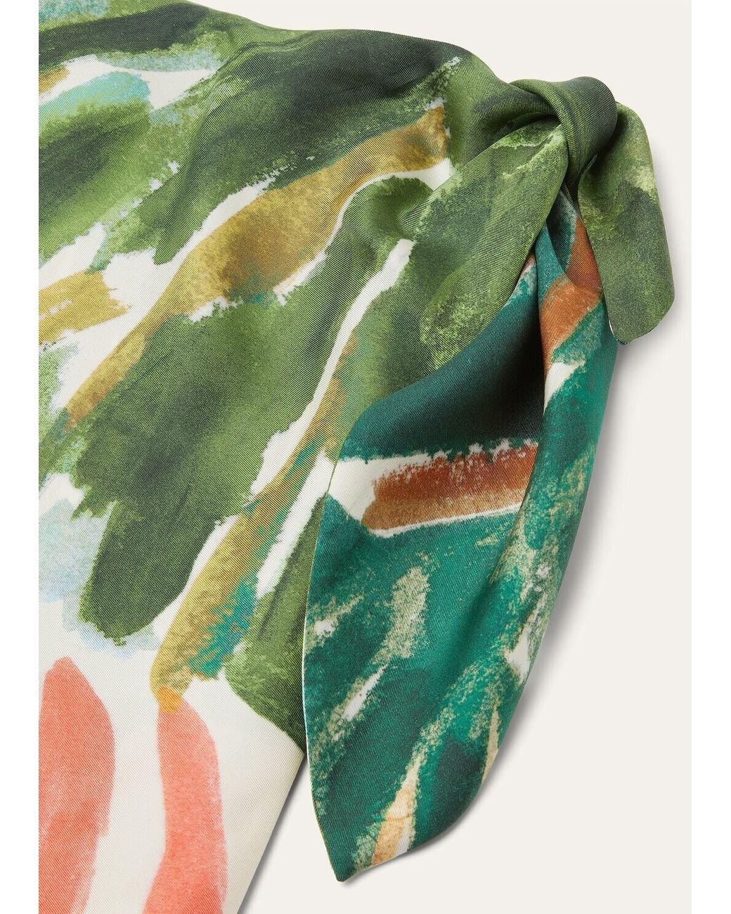 Loro Piana Green Corina Printed Midi Skirt