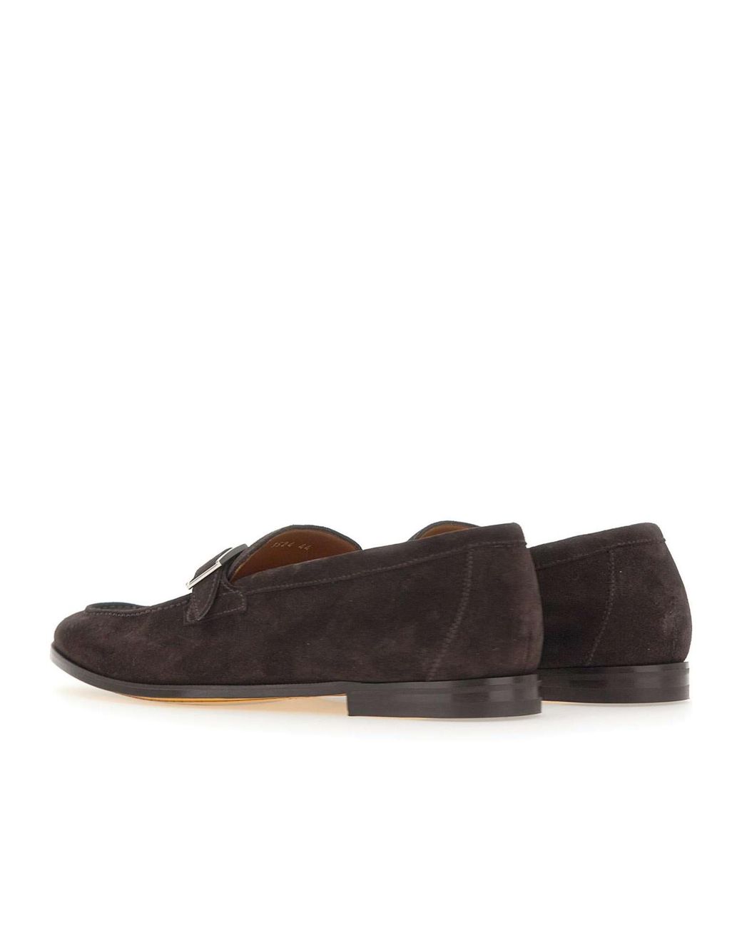 Doucal's Brown Single-Buckle Loafers for men