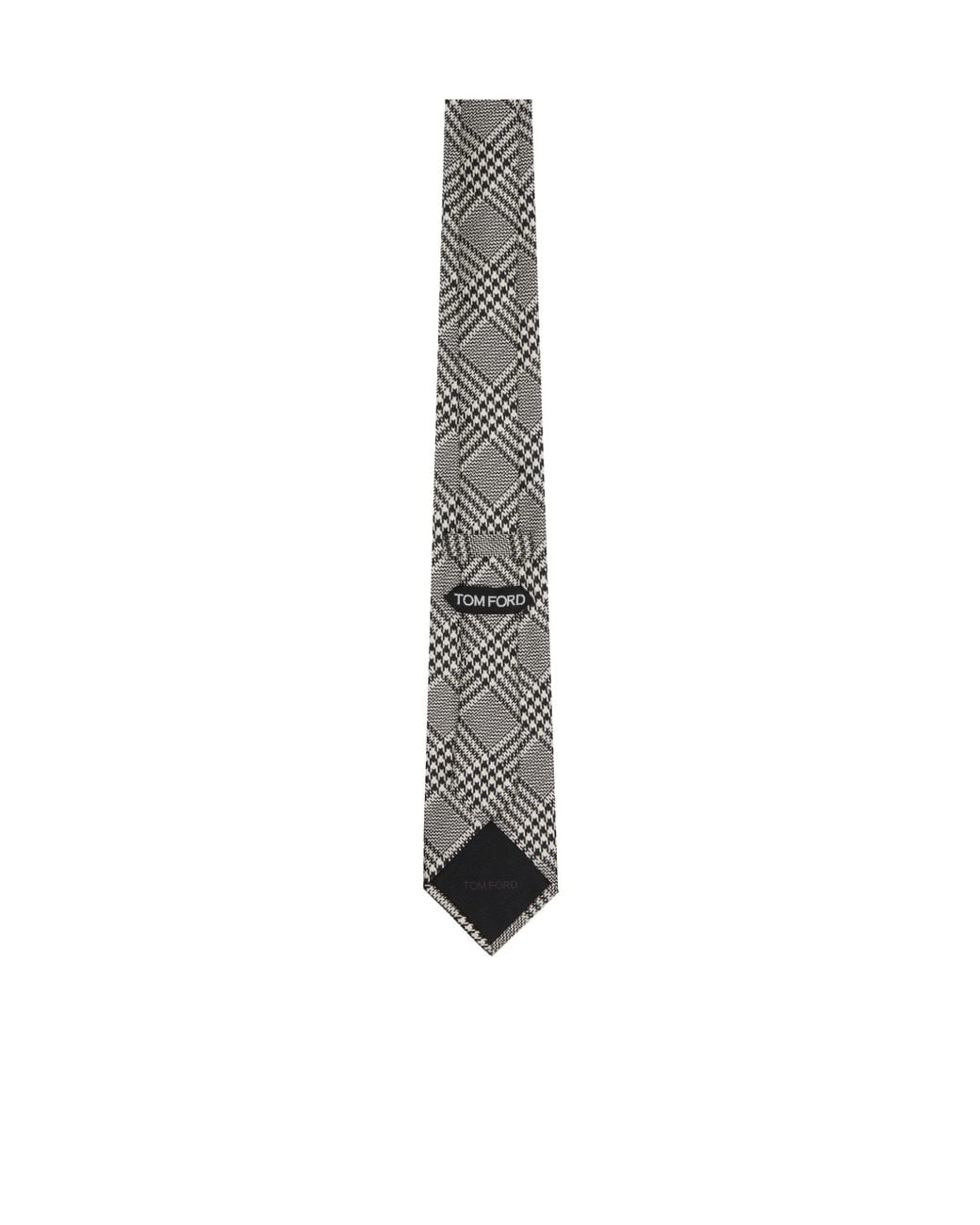 Tom Ford White Mouline Prince Of Wales Pointed Tie for men