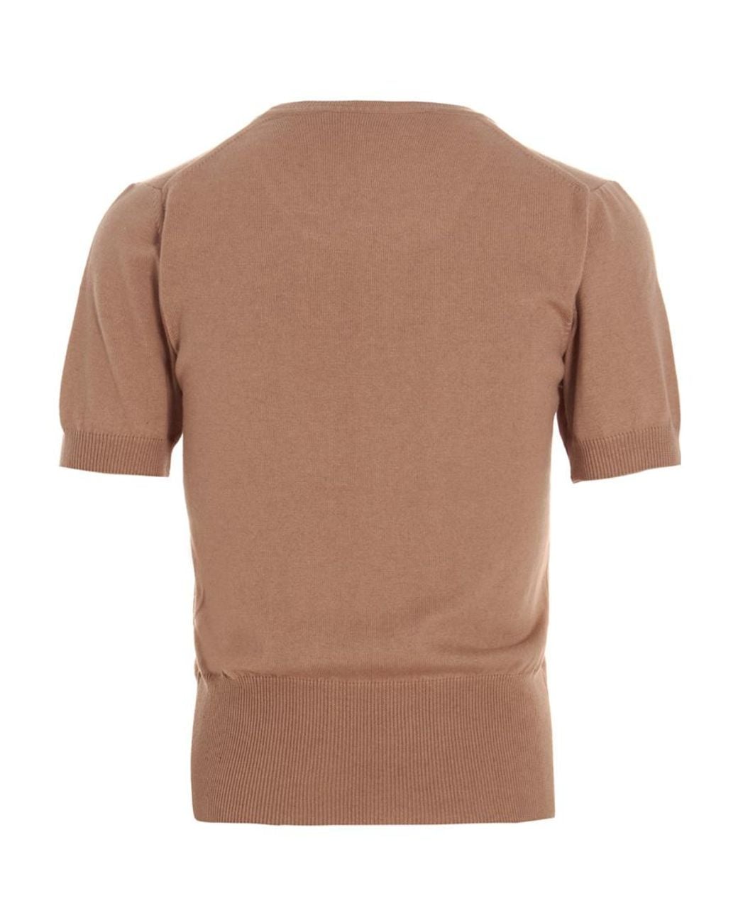 Vivienne Westwood Brown Orb-Embroidered Knitted Top