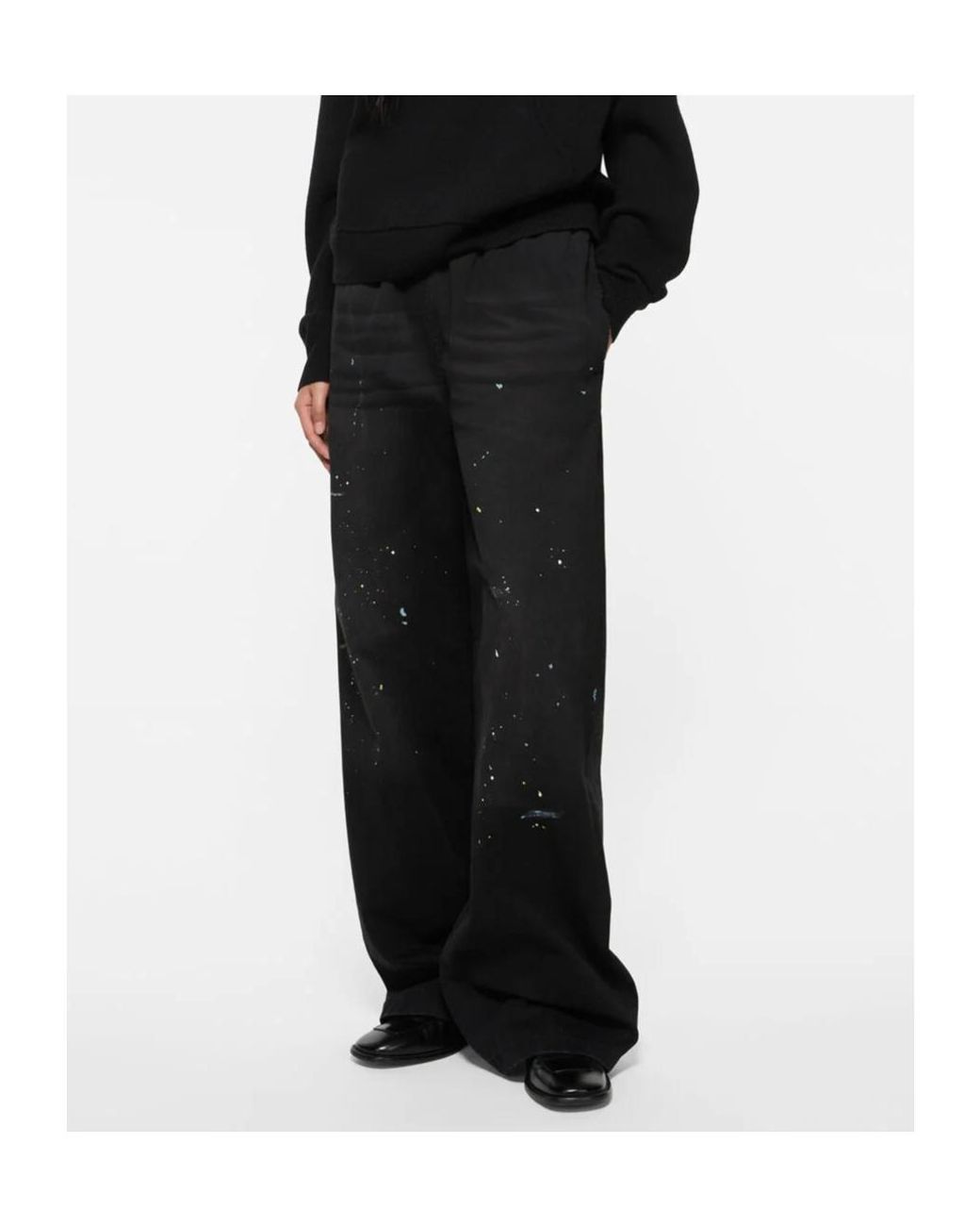 Acne Black Washed Trousers for men