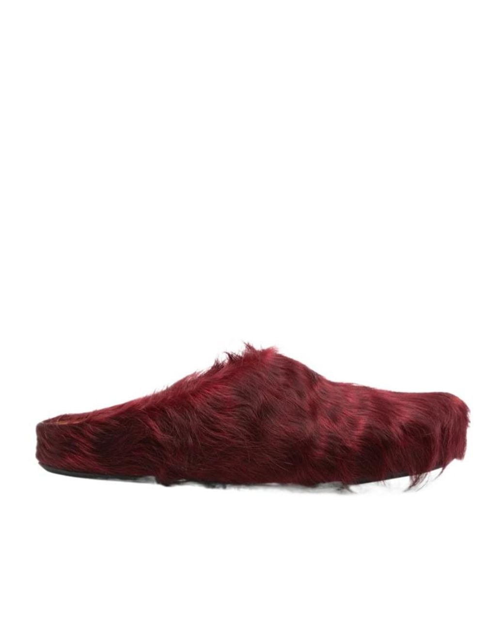 Marni Red Fussbett Slip-On Flat Mules for men