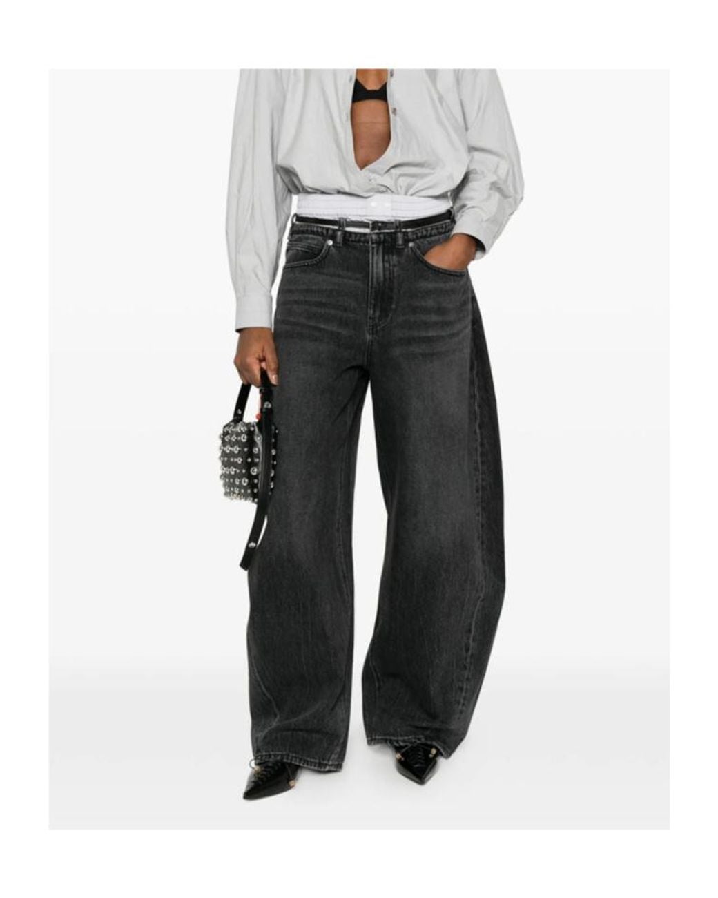 Alexander Wang Belt Loop Jeans in Black | Lyst