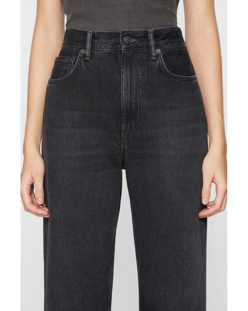 Acne Blue Relaxed Fit Flared Jeans