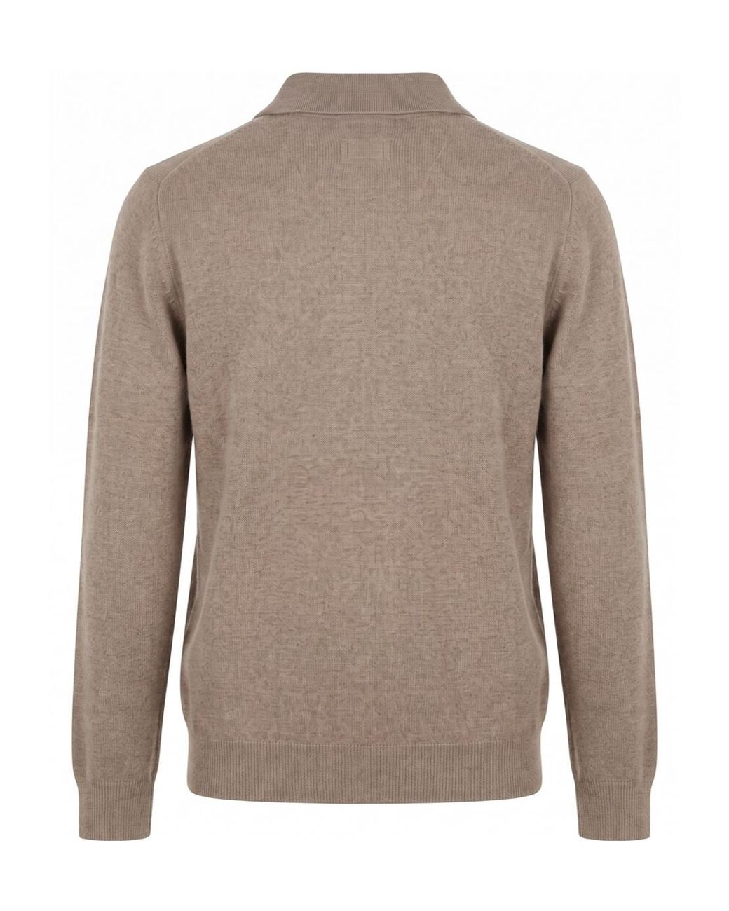 Drumohr Brown Long-Sleeve Polo Sweater for men