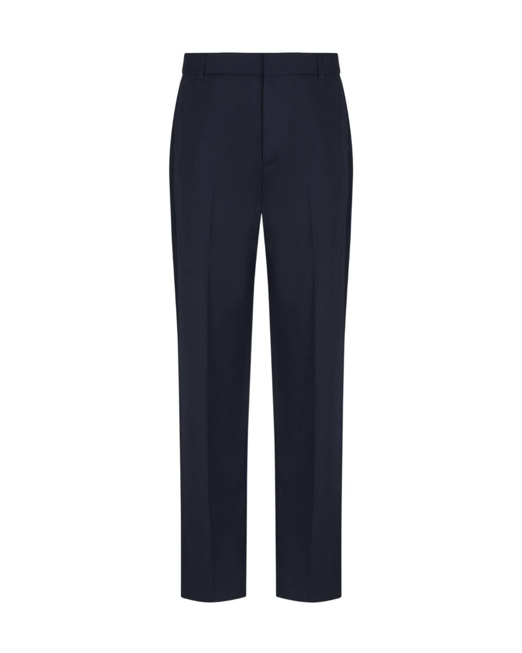 Emporio Armani Blue Tapered-Leg Tailored Trousers for men