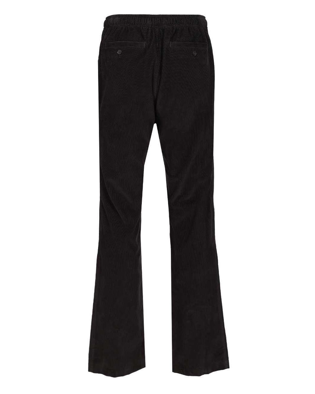 Palm Angels Black Logo Embroidered Drawstring Pants for men