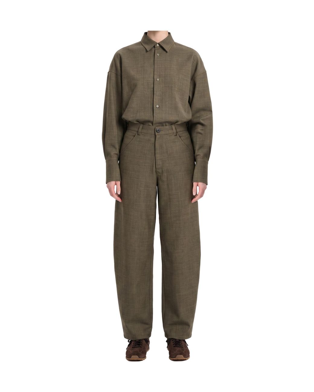 DARKPARK Green High-Waist Wide-Leg Pants