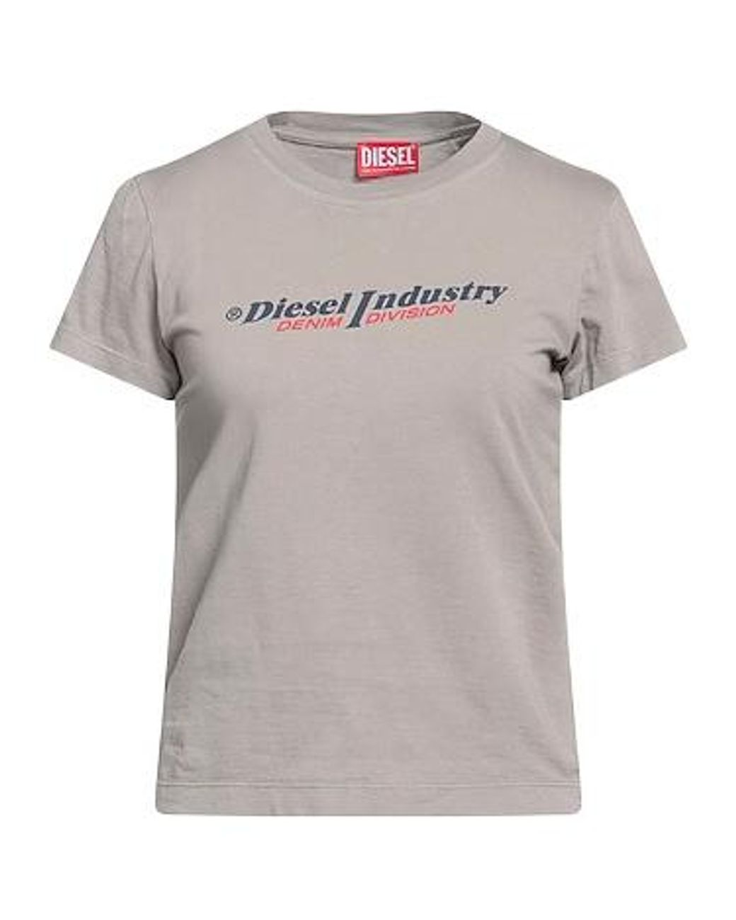 DIESEL Gray Printed Short Sleeve T-Shirt