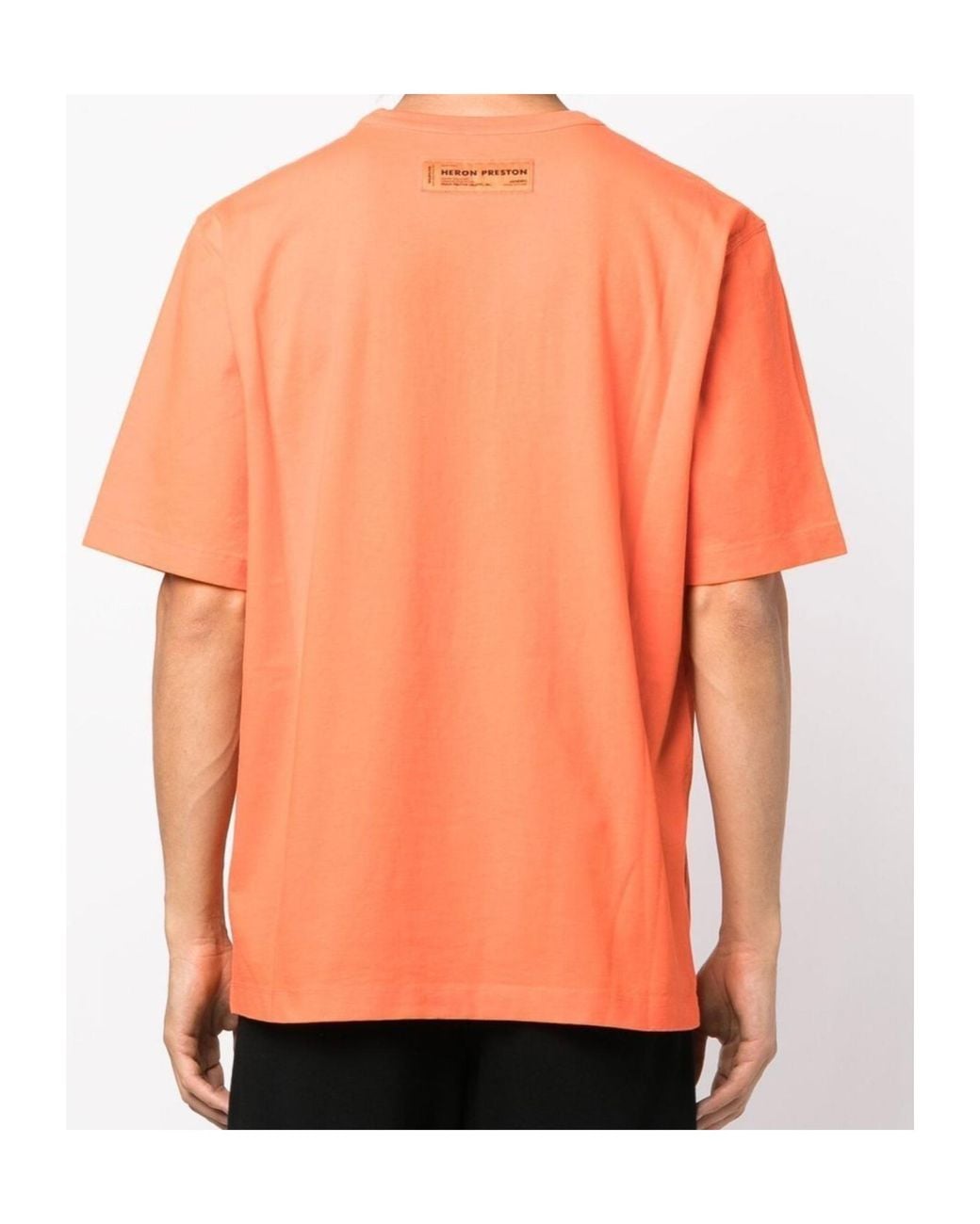 Heron Preston Orange Logo T-Shirt for men