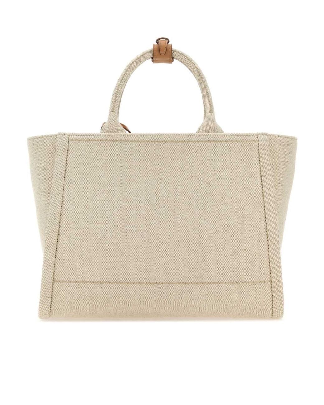 Prada Natural Logo-Detailed Tote Bag