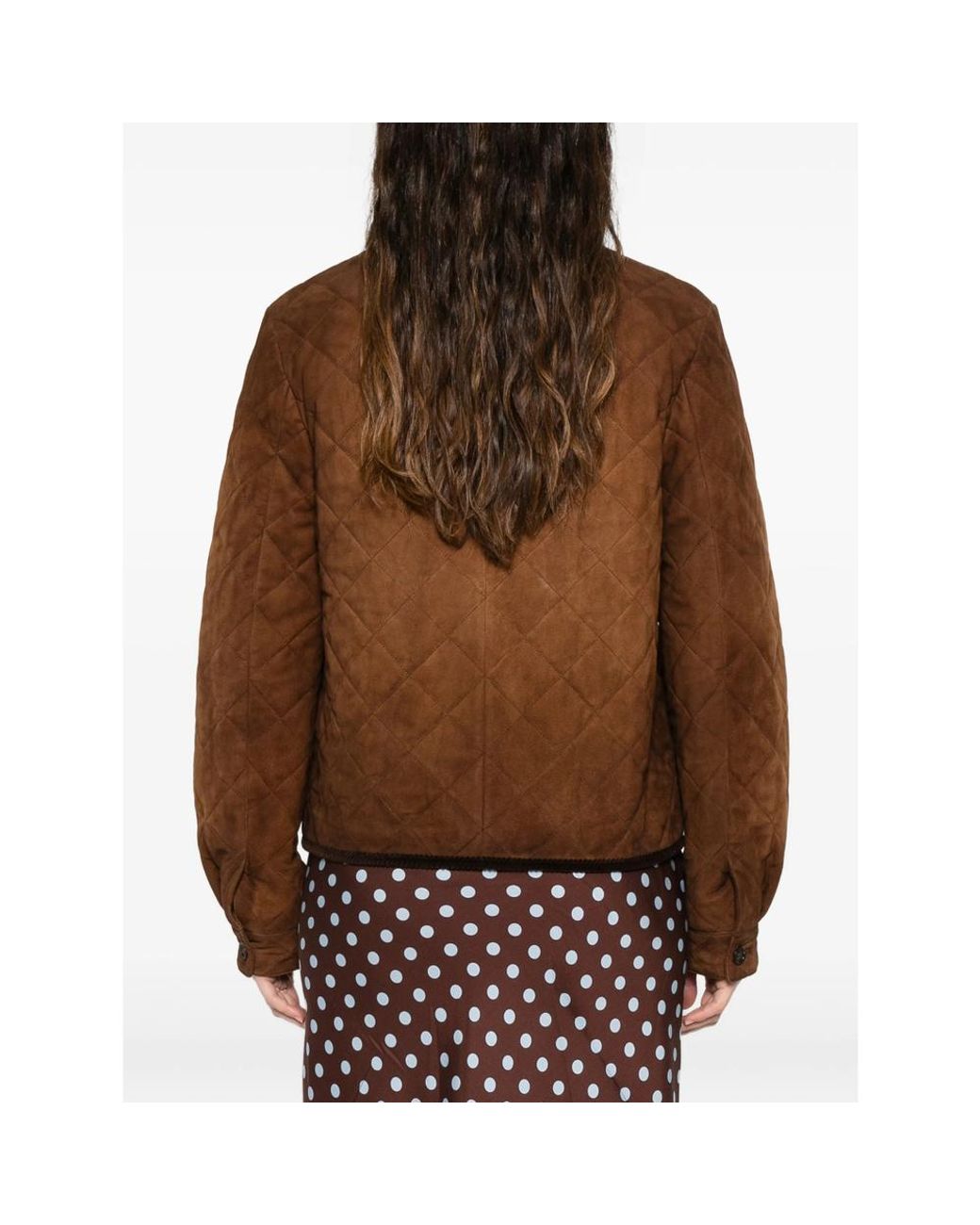 Miu Miu Brown Suede Jacket With Velvet Collar