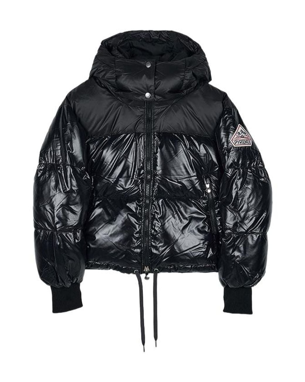 Pyrenex Black Shiny Hooded Puffer Jacket for men