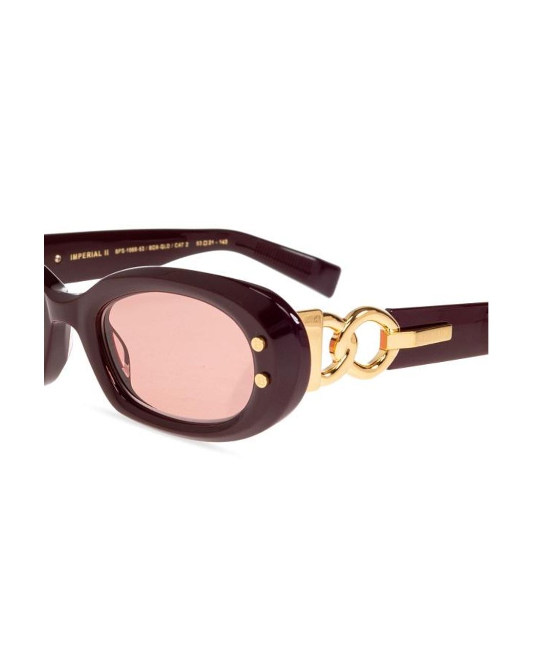 Balmain Pink Chain-Detail Sunglasses