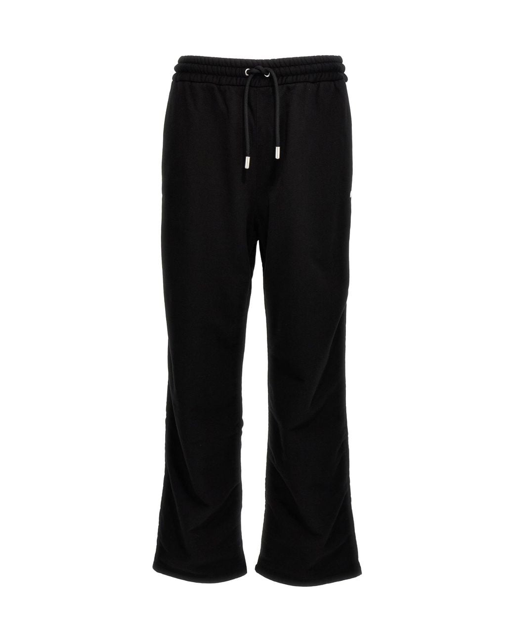 Off-White c/o Virgil Abloh Black Drawstring Straight Leg Trousers for men