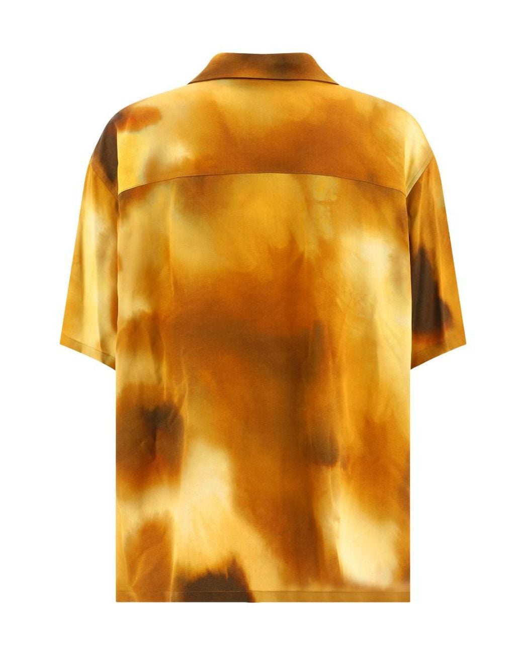 Ambush Orange Short-Sleeved Buttoned Shirt for men