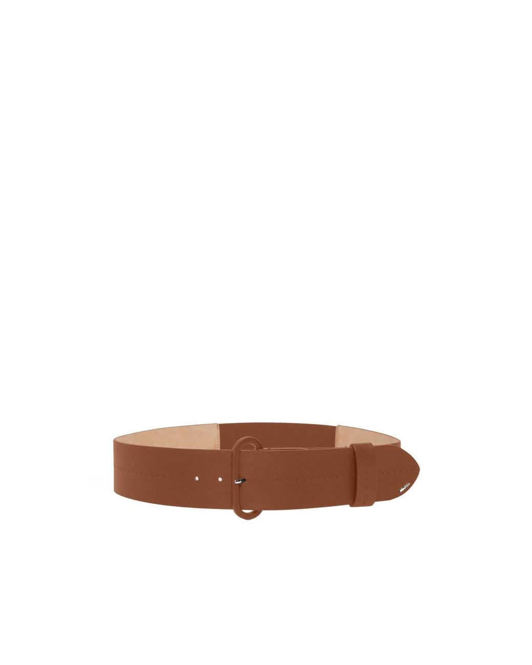 Max Mara Brown Semi-Glossy Leather Belt