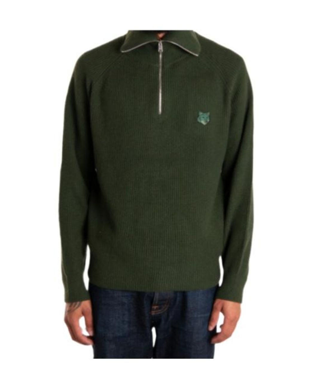 Maison Kitsuné Green Long-Sleeved Sweater for men
