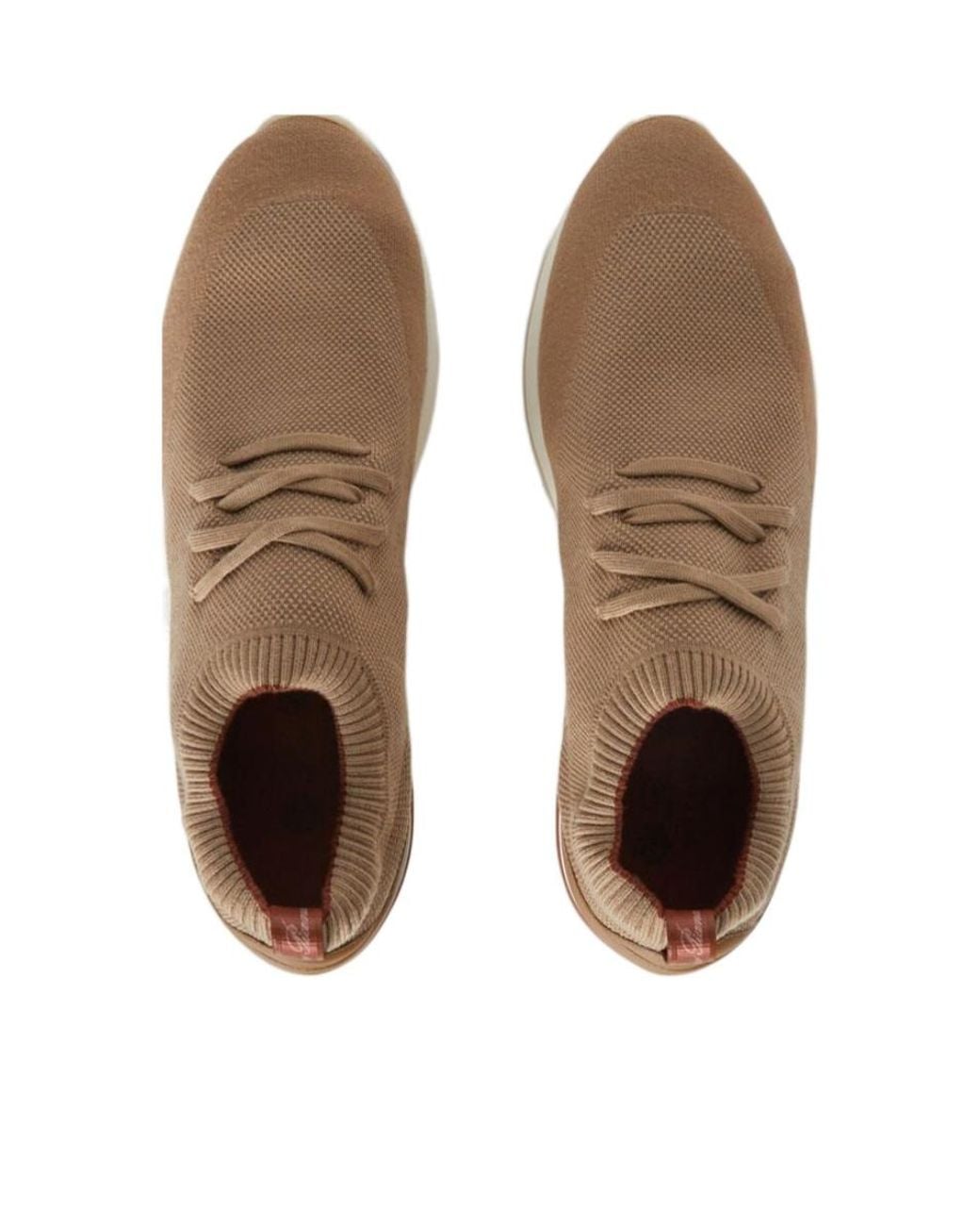Loro Piana Brown 360 Lp Flexy Walk Knitted Leather Sneakers for men