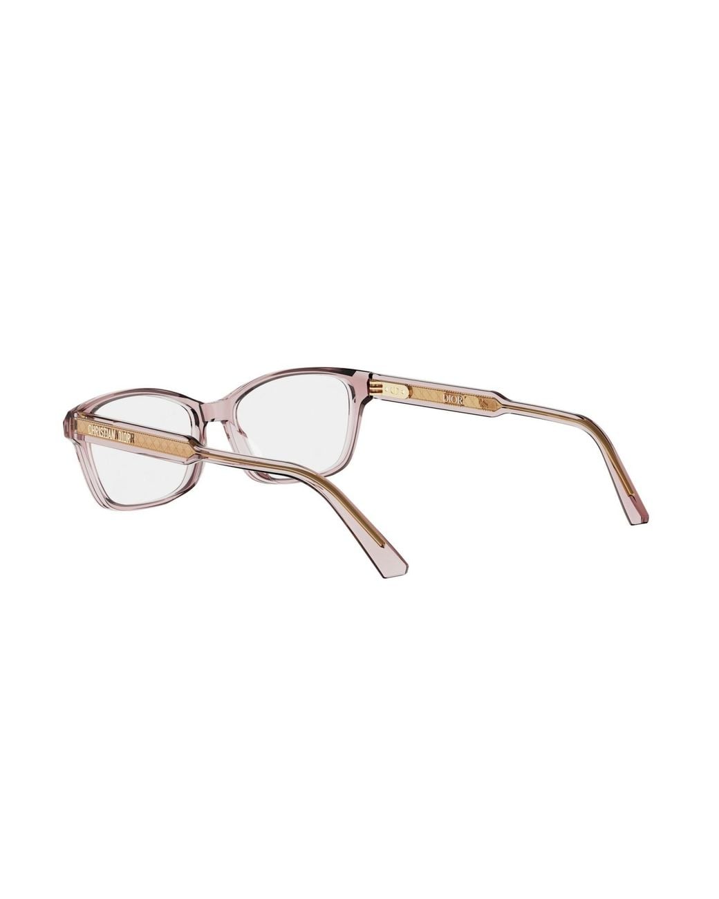Dior White Prismeo Rectangular Glasses