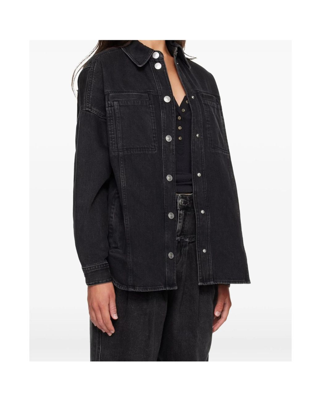 Isabel Marant Black Button-Up Shirt