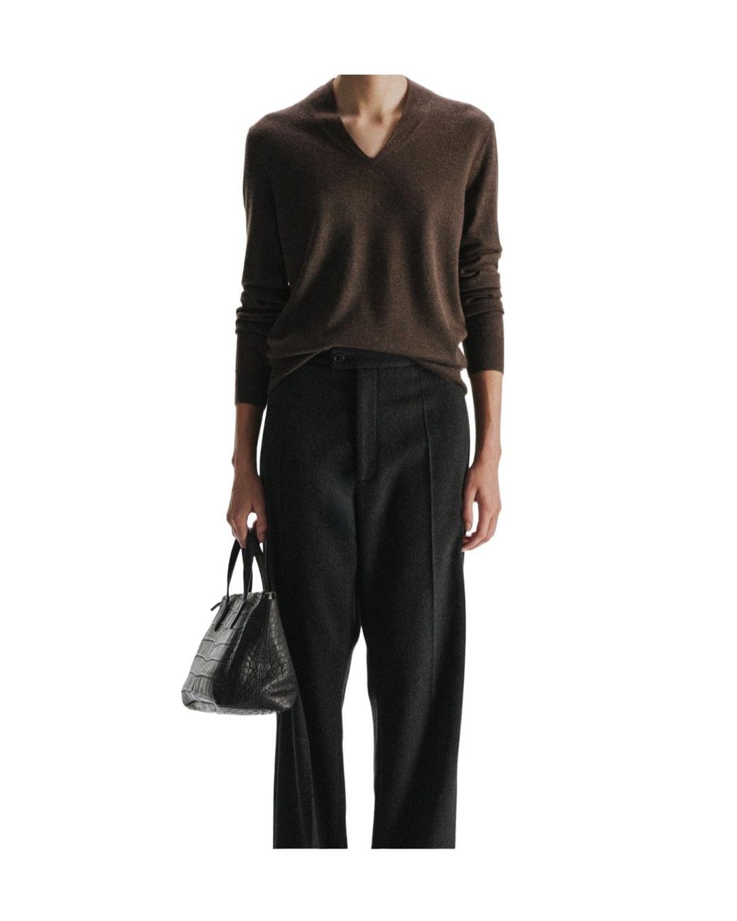 The Row Black Piro Sweater