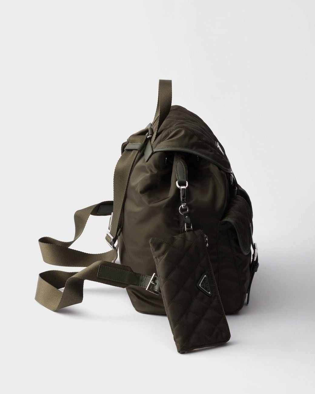 Prada Black Tessuto Quilted Pocket Backpack