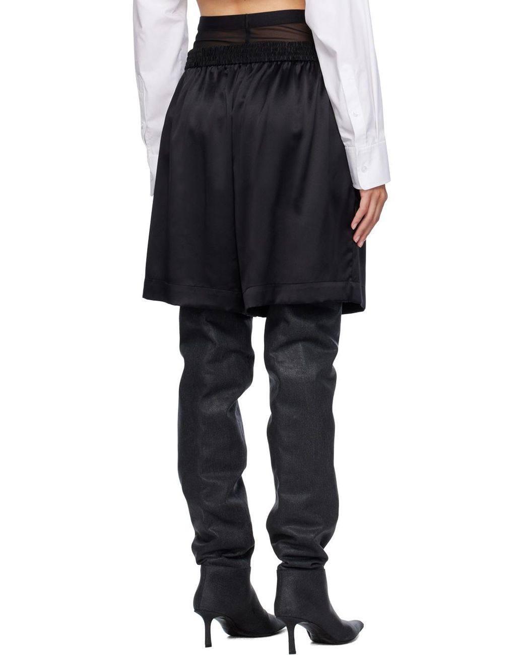 Alexander Wang Black Layered Boxer Shorts