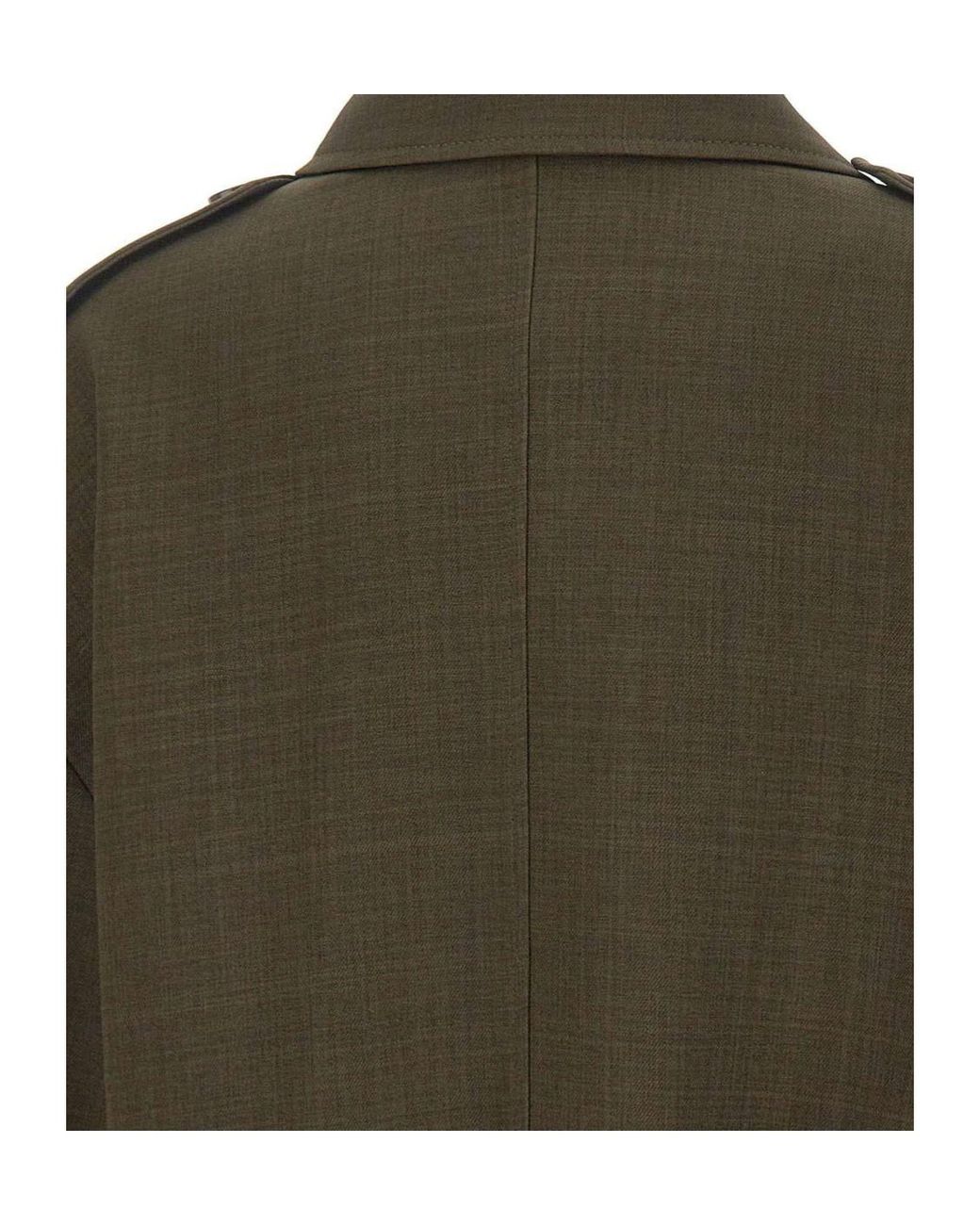 Kaos Green Cropped Double-Breasted Jacket
