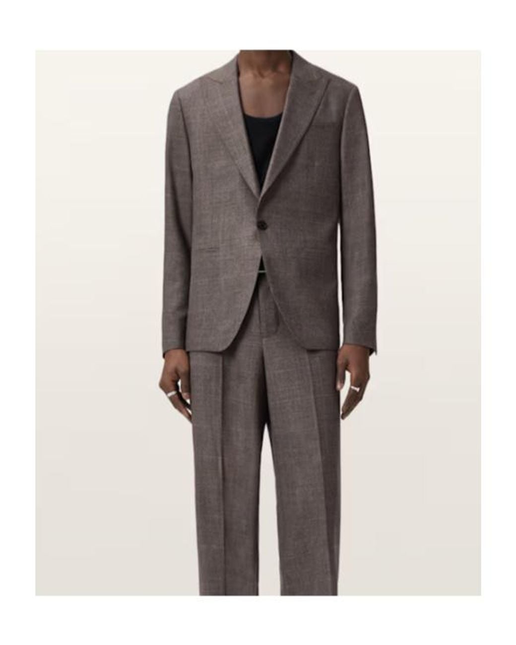 AllSaints Brown Clover Single Breasted Blazer for men