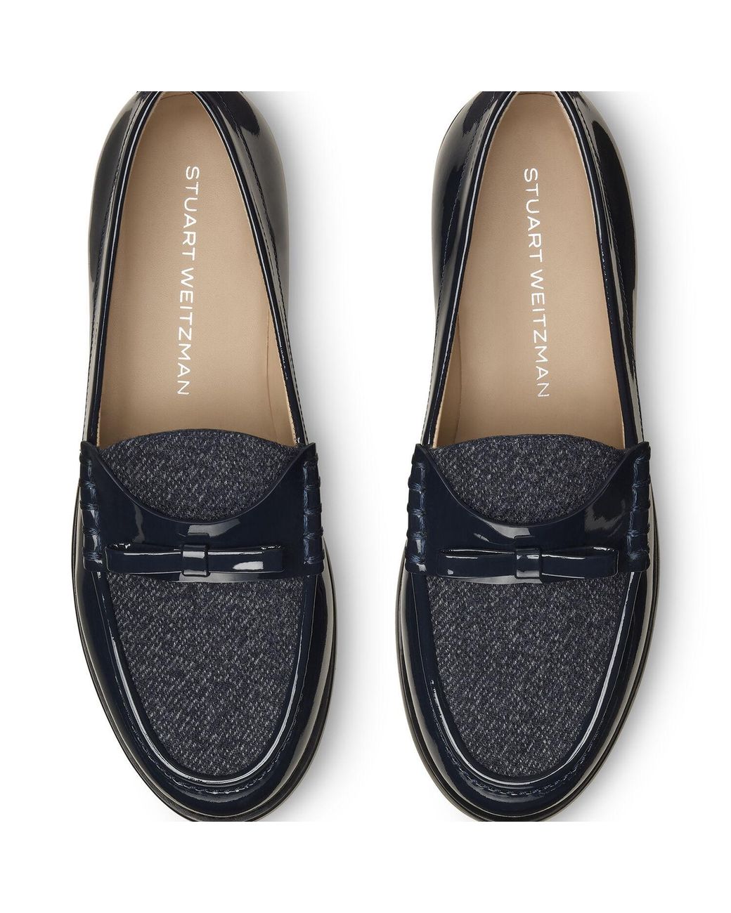 Stuart Weitzman Blue Low-Heeled Loafers