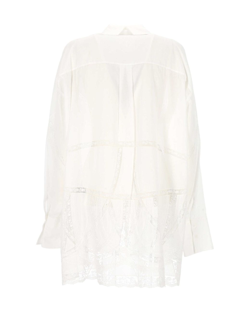 Ermanno Scervino White Button-Up Long-Sleeved Shirt