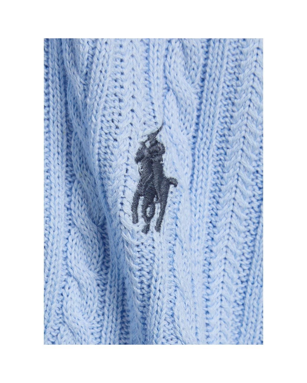 Polo Ralph Lauren Blue Jigsaw-Knit Polo Shirt for men