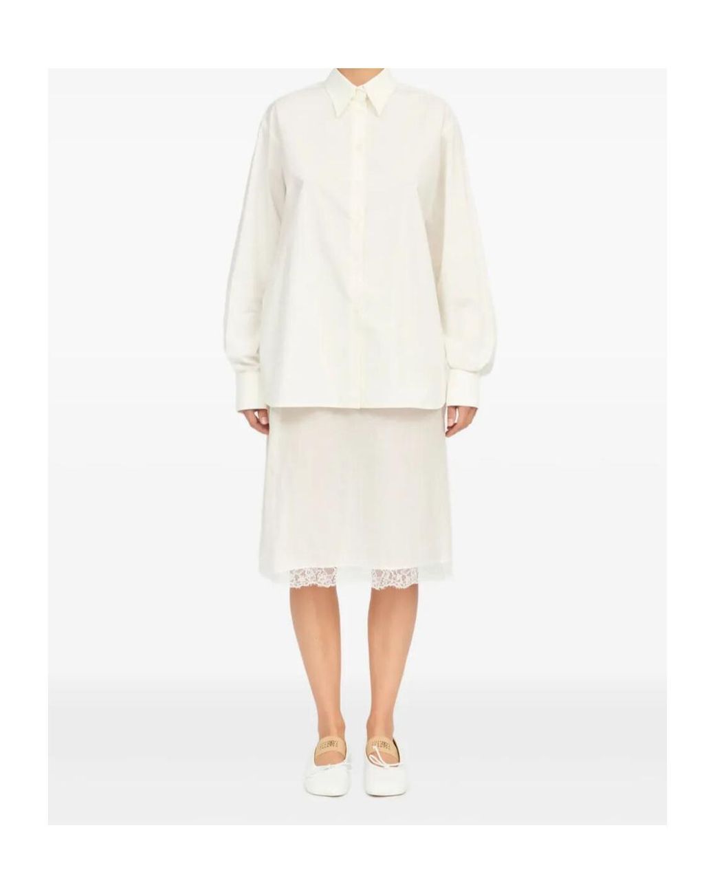 MM6 by Maison Margiela White Cotton Dress