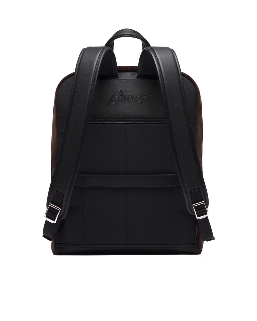 Brioni Black And Cashmere Suede Via Veneto Backpack for men