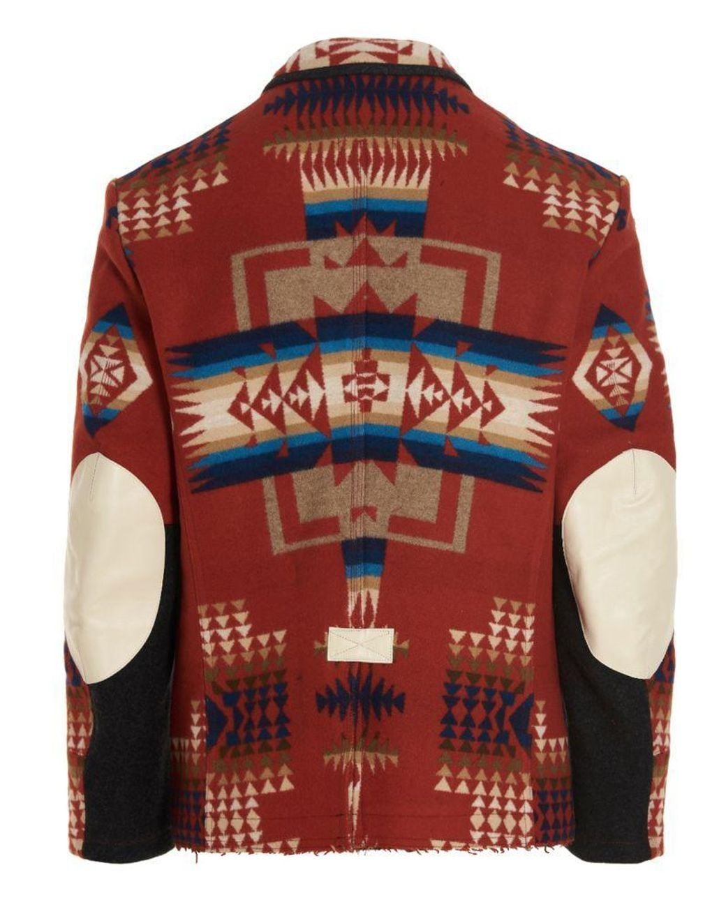 Junya Watanabe Red All-Over Pattern Single-Breasted Jacket for men