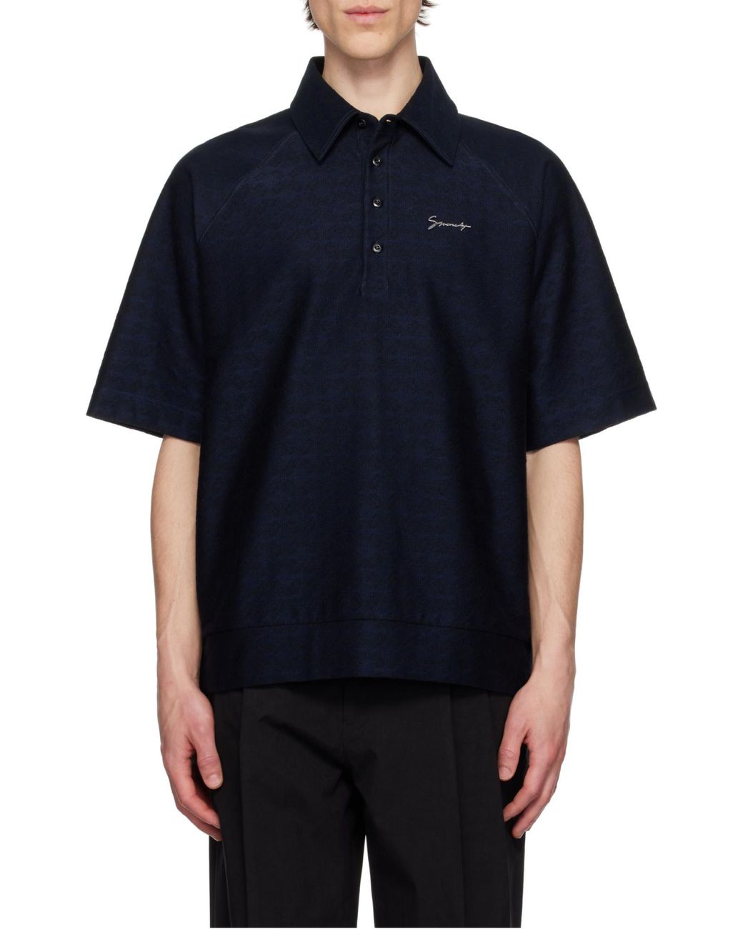 Givenchy Blue Monogram 72 Jacquard Polo Shirt for men