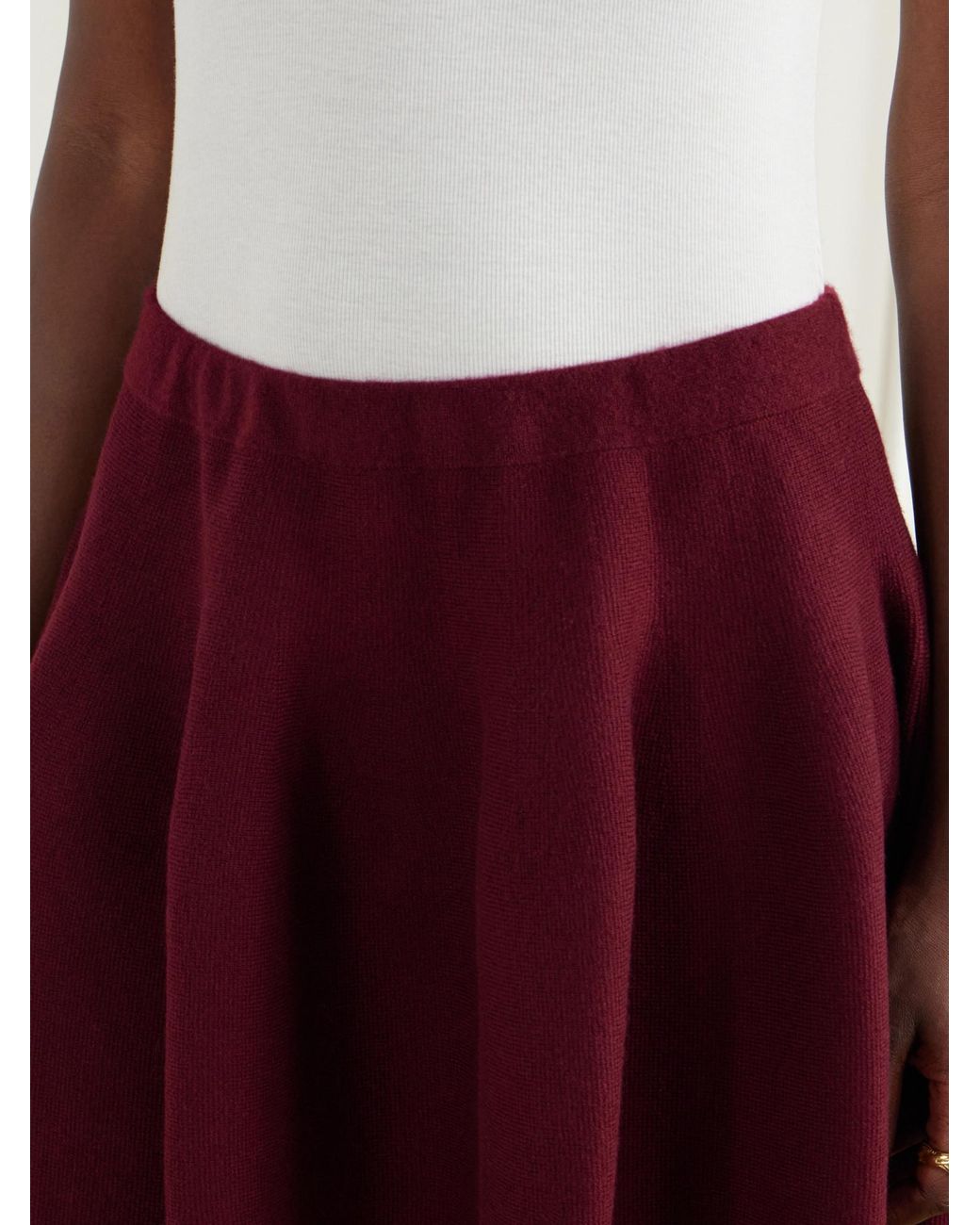 Lisa Yang Red Knitted Mini Skirt