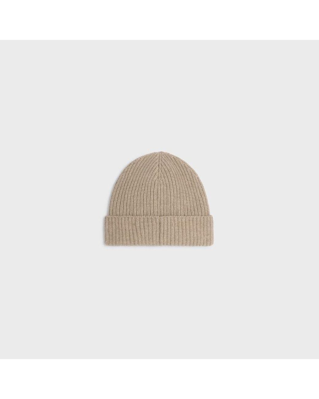 Céline Natural Triomphe Beanie for men