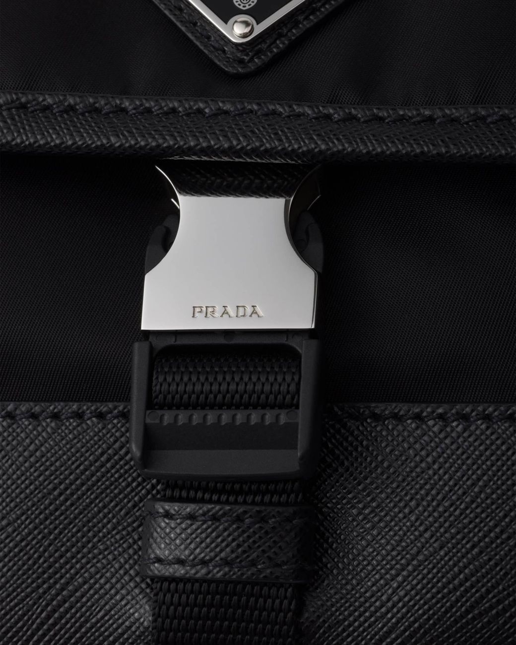 Prada Black Re-Nylon And Saffiano Leather Shoulder Bag for men
