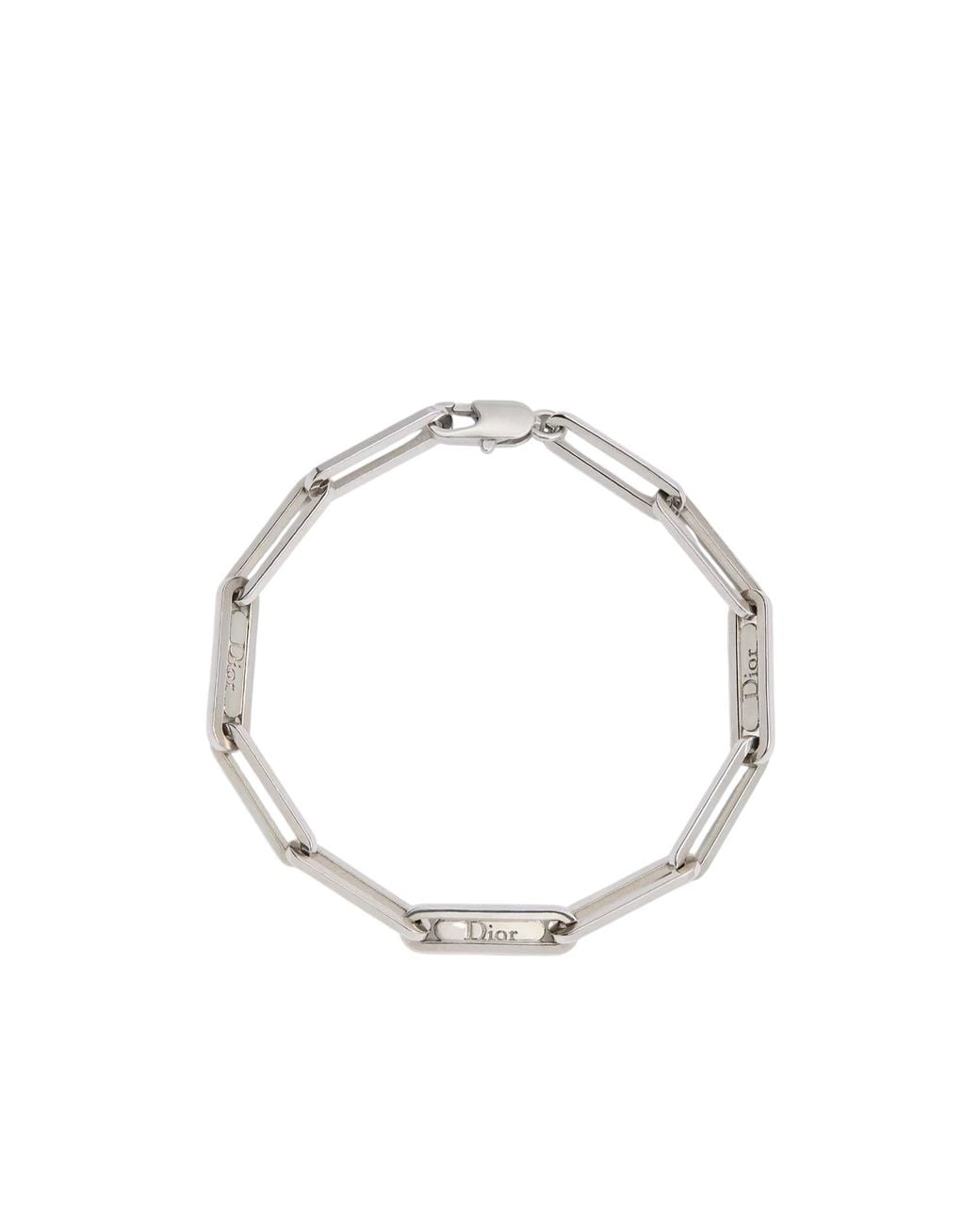 Dior Metallic Link Chain Link Bracelet for men