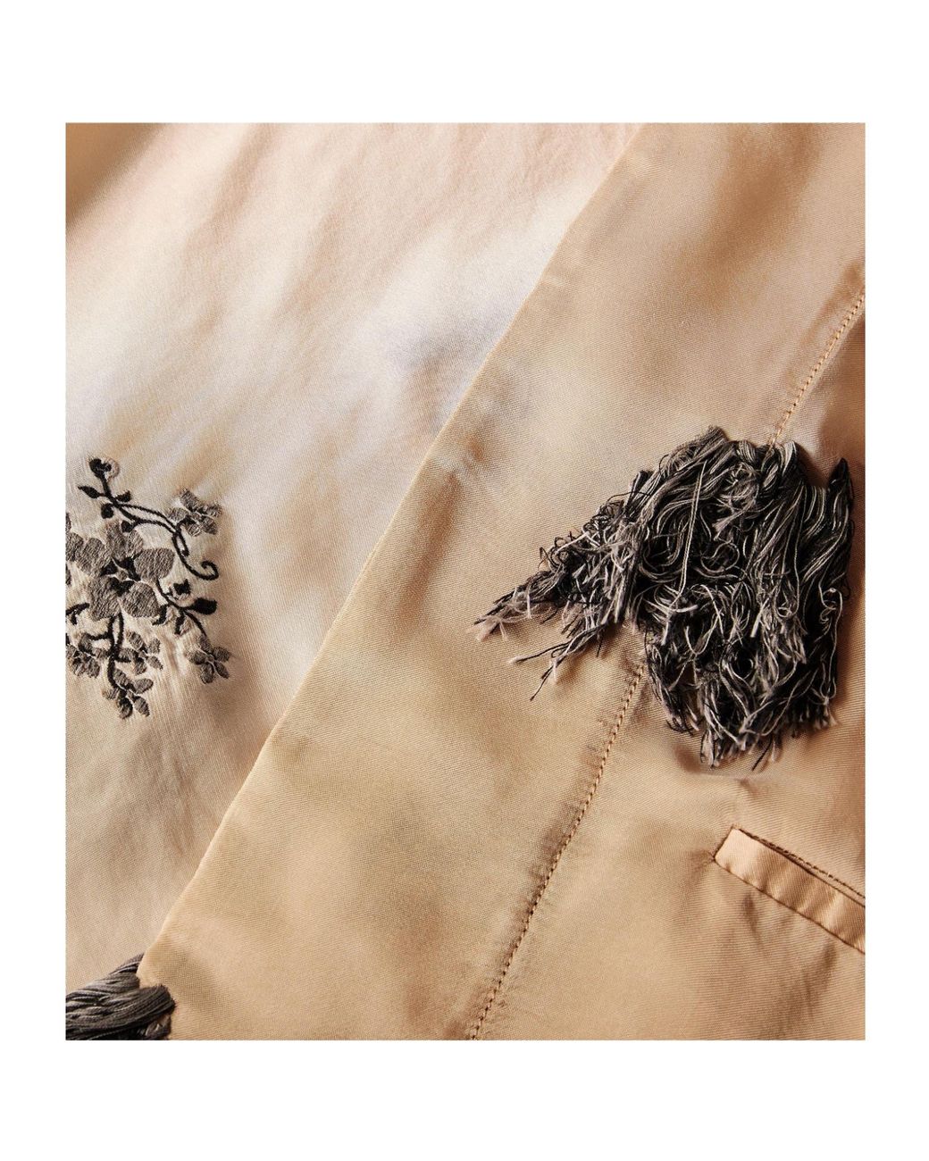 Uma Wang Natural V-Neck Cardigan Jacket