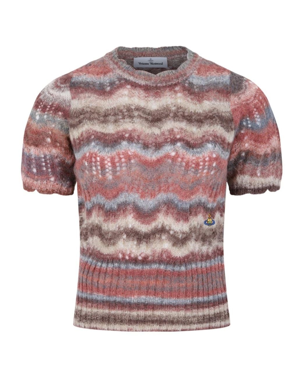 Vivienne Westwood Pink Textured Knit Knitted Top